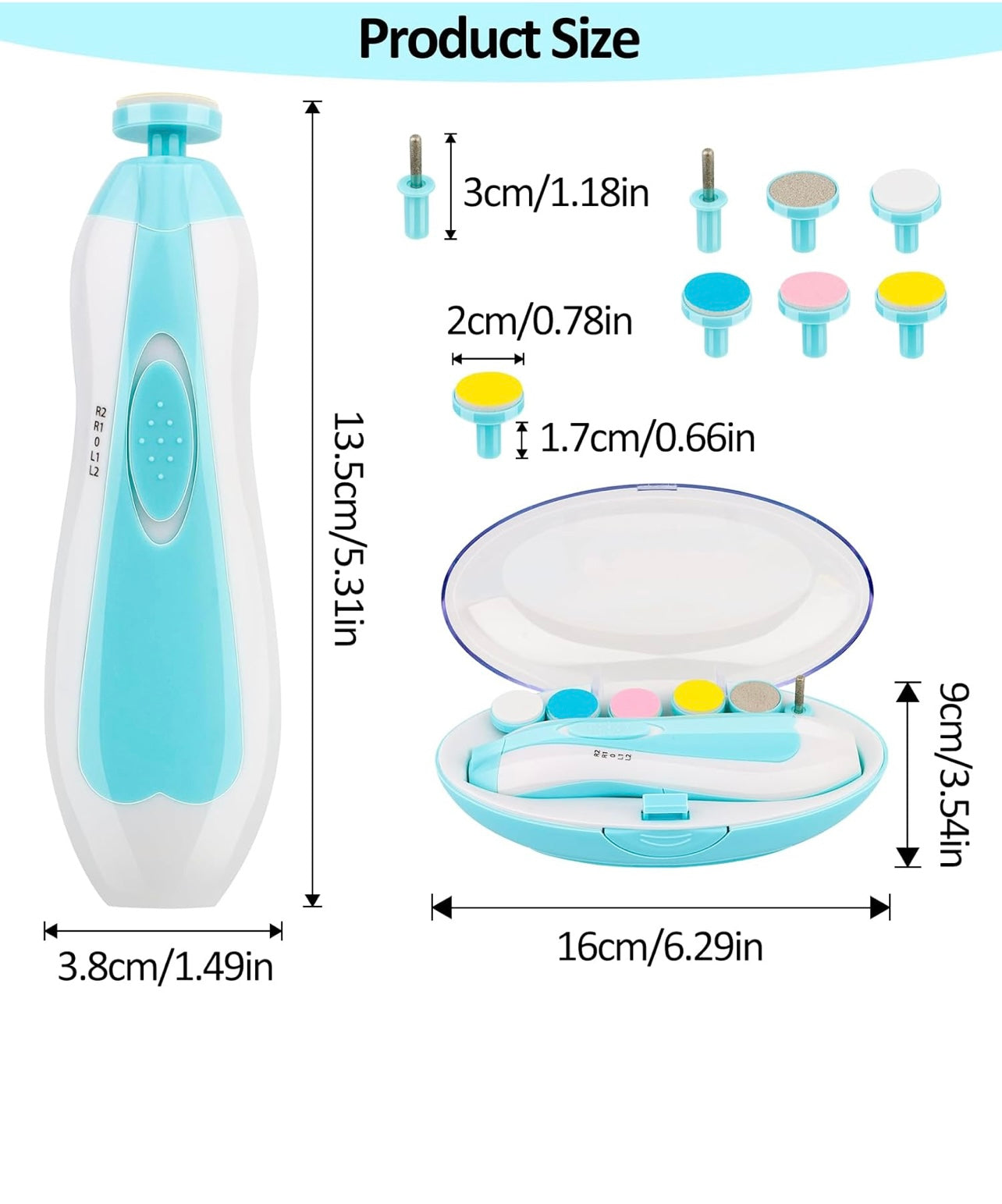 Baby Electric Nail Trimmer - Blue
