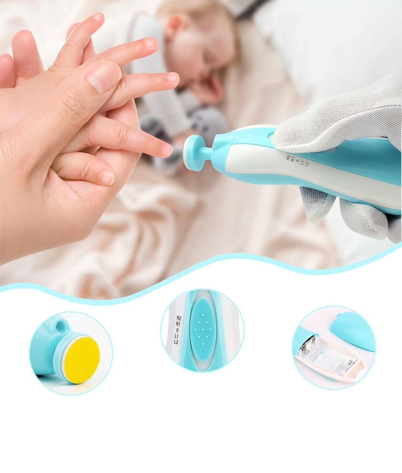 Baby Electric Nail Trimmer - Blue