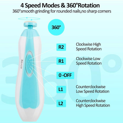 Baby Electric Nail Trimmer - Blue