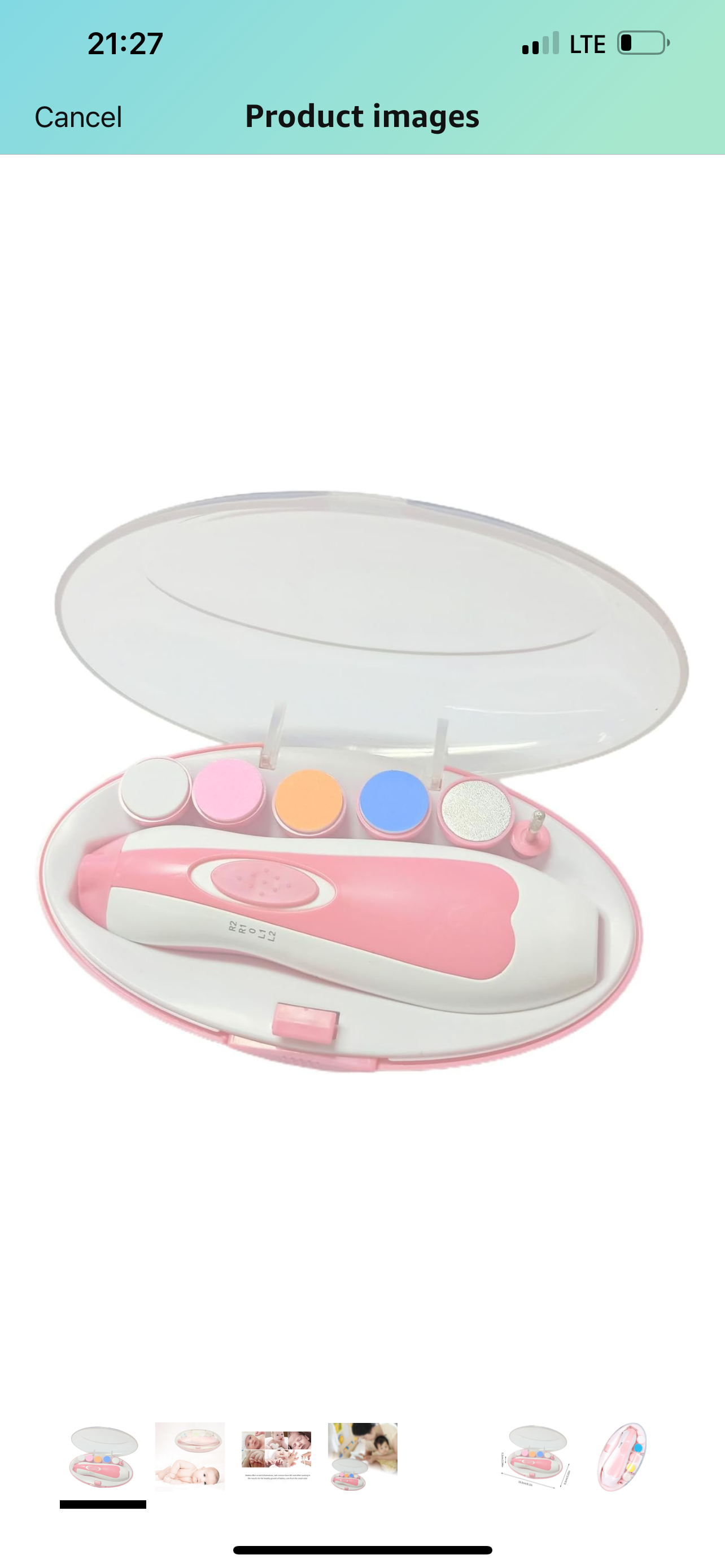 Baby Electric Nail Trimmer - Pink