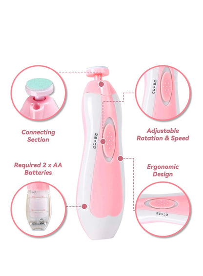 Baby Electric Nail Trimmer - Pink